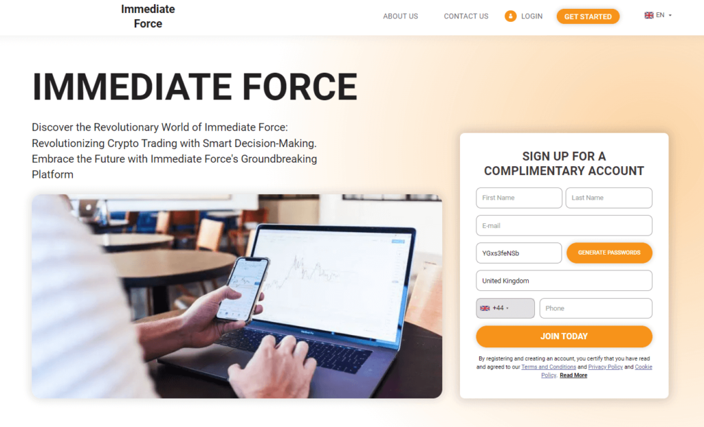 Immediate Force homepage