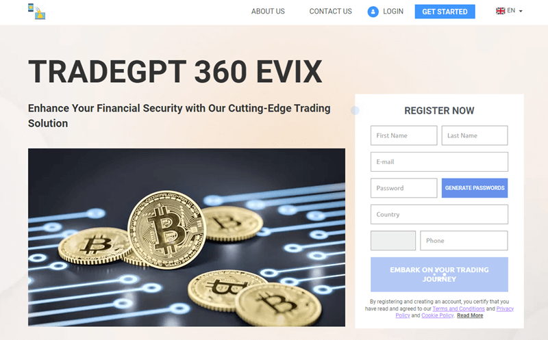 tradegpt360evix_homepage