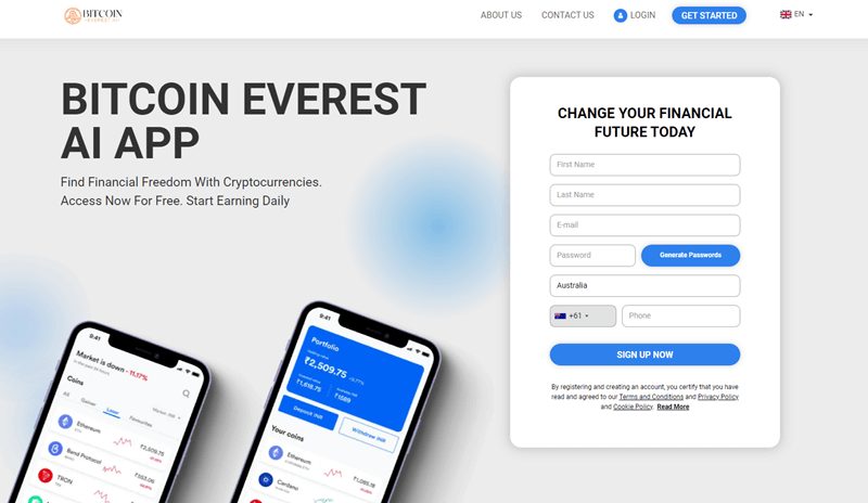 BitcoinEverestAI_homepage