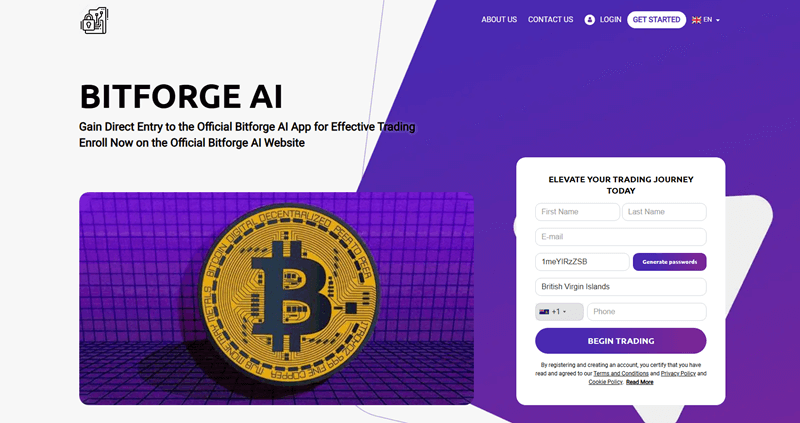 BitforgeAI_homepage