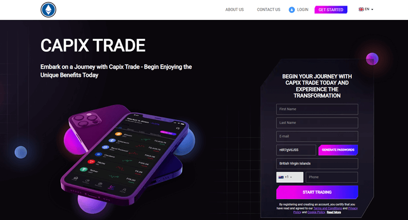 CapixTrade_homepage