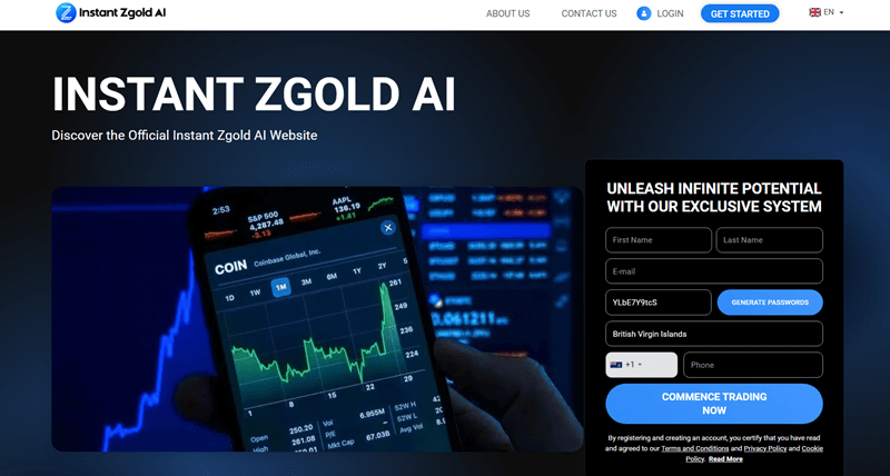 InstantZgoldAI_homepage