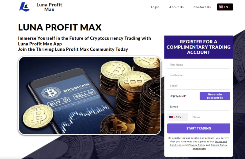 Luna Profit Max website review