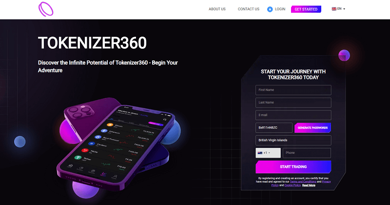 Tokenizer360_homepage