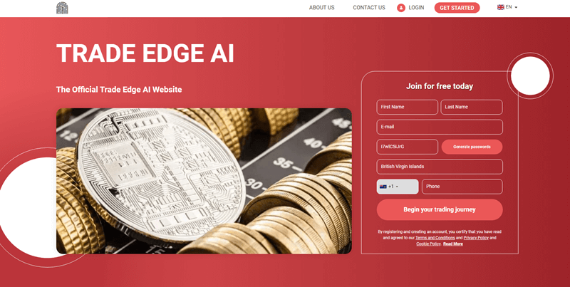 TradeEdgeAI_homepage