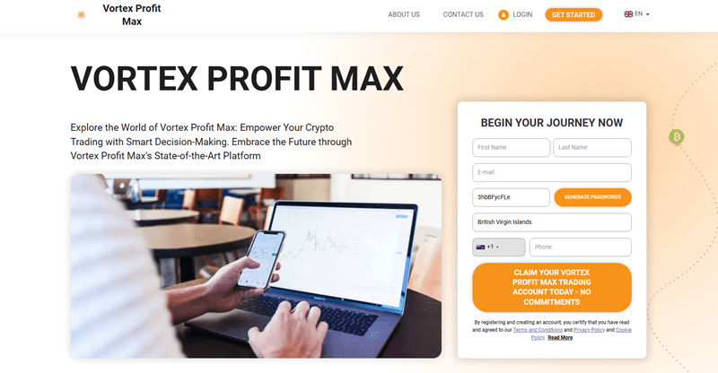 VortexProfitMax_homepage