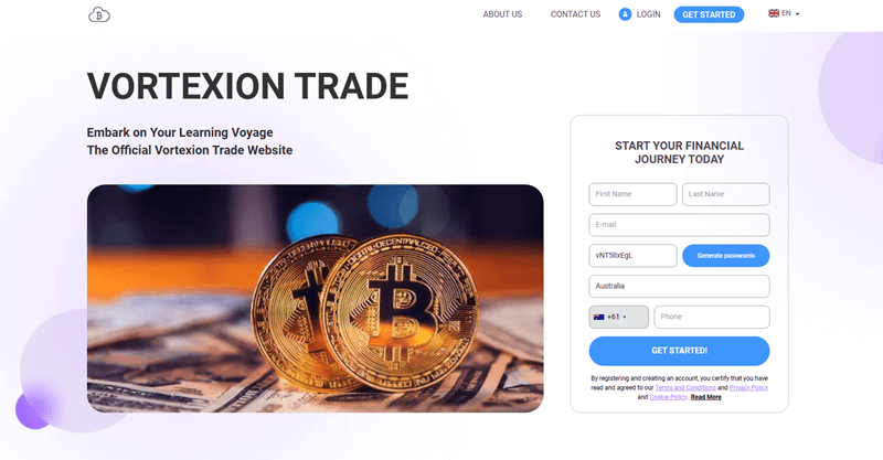 VortexionTrade_homepage