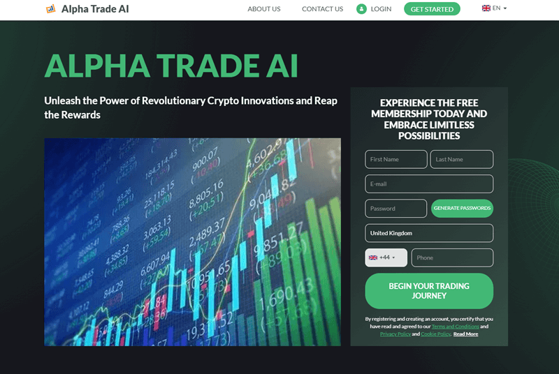 AlphaTradeAI_homepage