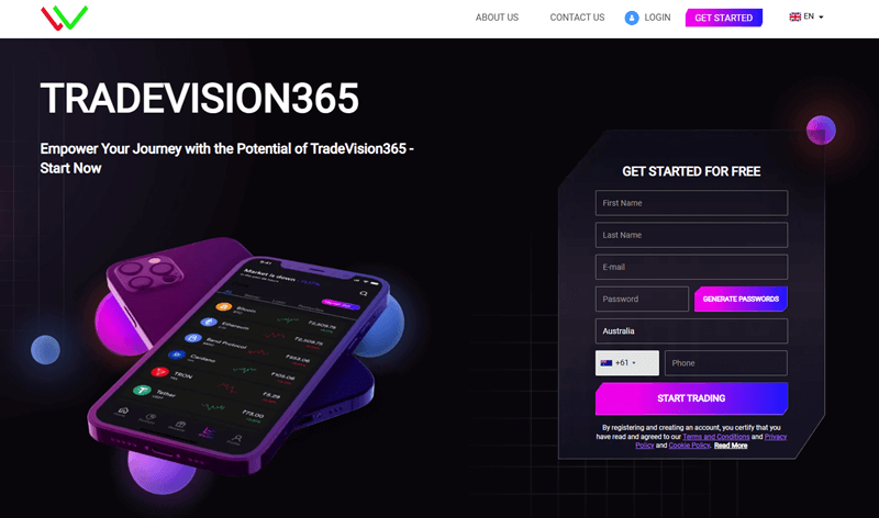 TradeVision365_homepage