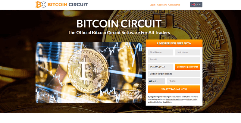 Bitcoin Circuit Homepage Screenshot