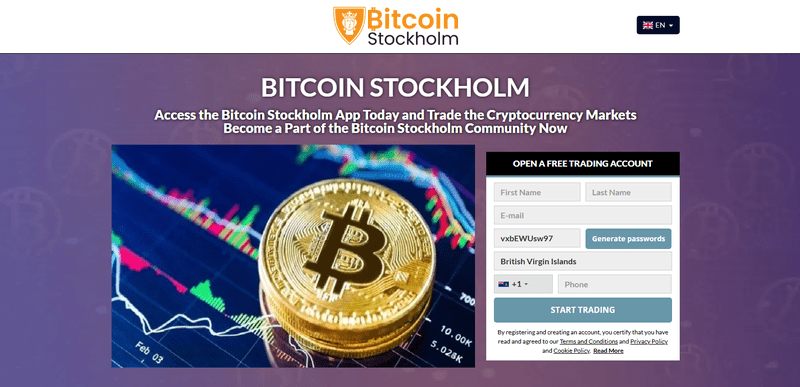 Bitcoin Stockholm Homepage Screenshot