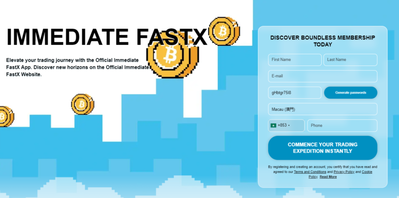 Immediate FastX Homepage Screenshot