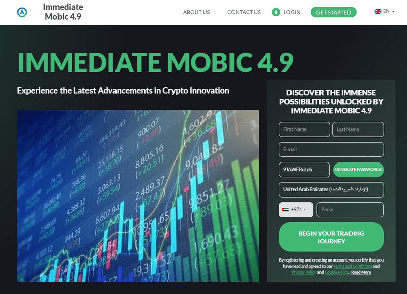 Immediate Mobic 4.9 Homepage Screenshot