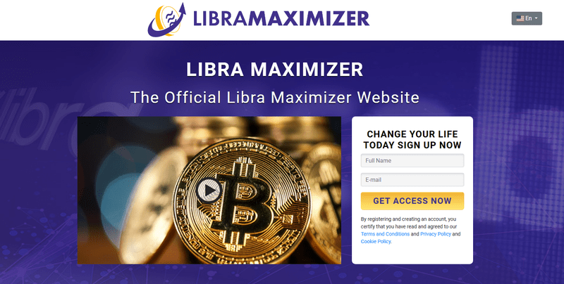 Libra Maximizer Homepage Screenshot