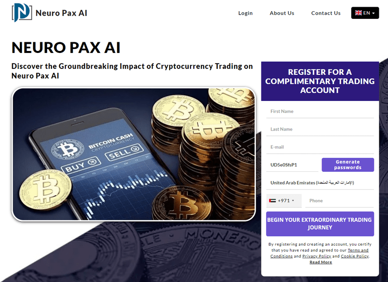 Neuro Pax AI Homepage Screenshot