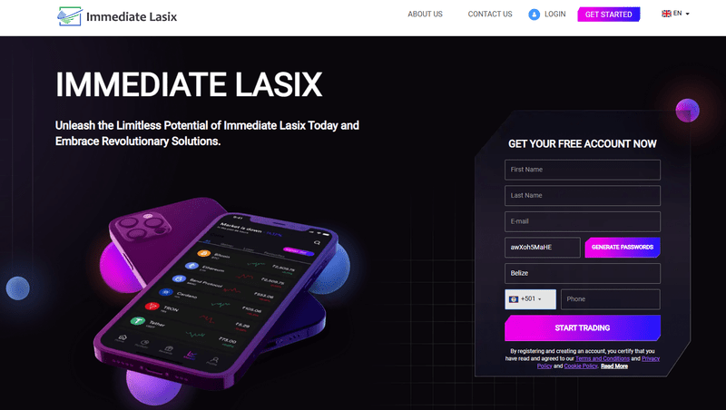 Immediate Lasix Homepage Screenshot